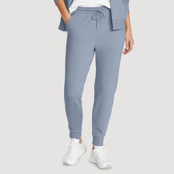 Eddie Bauer Cozy Camp High-Rise Cotton-Blend Fleece Jogger Pants (Purple Haze) - Picture 2 of 16